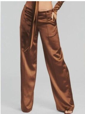 NEW RETROFETE eliza pants in cognac brown size XS